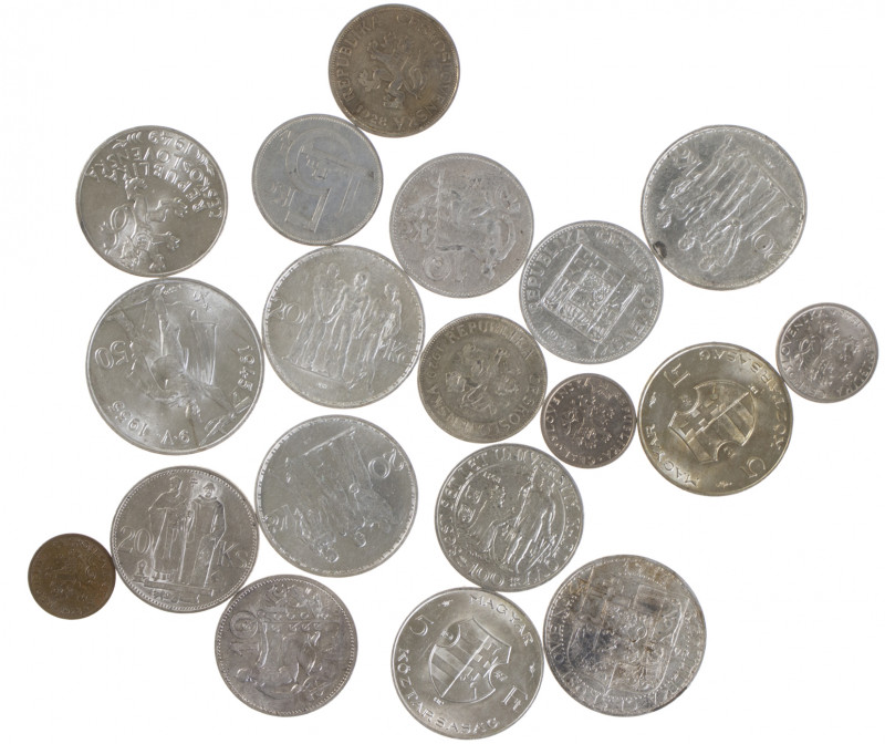 Czechoslovakia - Lot coins Czechoslovakia, mainly silver coins incl. Slovakia