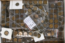 Denmark - Lot with 1 & 2 Ore's 1956-1971 (KM839.2/840.2)mainly in UNC, added USA Cents