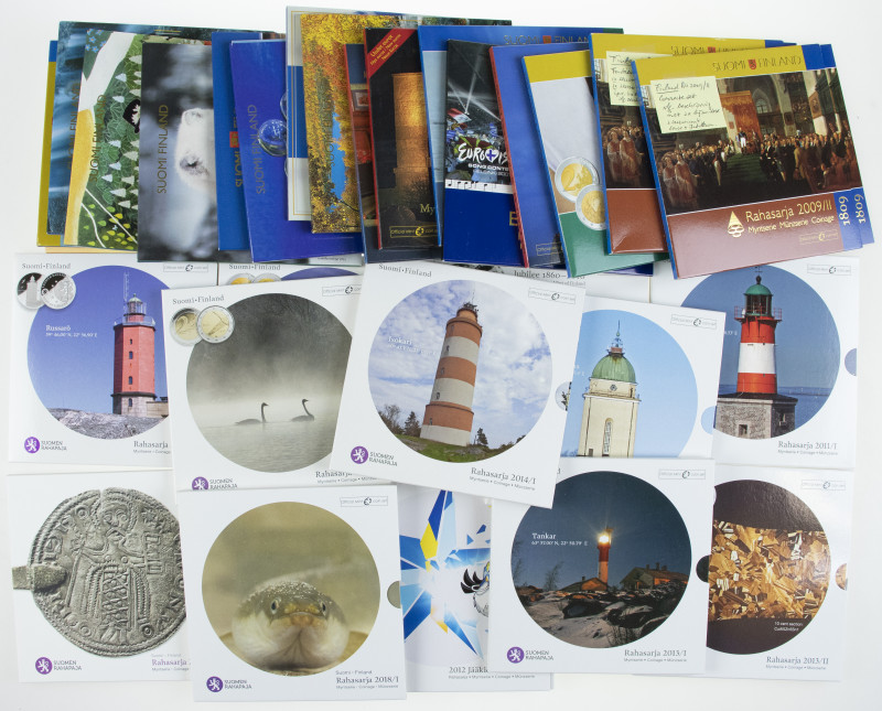 Finland - Box with Finland BU-sets 1999-2018 complete incl. the I & II sets, tri...