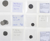 France - Small lot with 9 pieces France Philippe IV le Bel (1285-1314) with Gros tournois à l'O rond (D.213), Maille tierce à l'O rond (D.219C), 4x De...