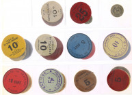 France - Small collection of 26 pieces of Card Money (Monnaies Carton), a.w. Villefranche, Bessieres, Montpezat, Martres-Tolosane, Villemur, Baziège e...