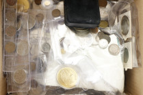 World - Box with various world coins and medals