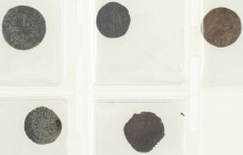 World - Lot with 5 old and medieval coins with Metz, Gros & Demi-Gros nd. (Boud.1660/61); Teutonic Knights Paul von Russdorff (1422-41) Schilling nd.;...