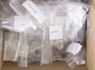 World - Box mixed world coins sorted by county in bags