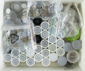 World - Collection various world coins in photo film rolls