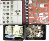 World - Lot world coins, mainly Ecuador, North and South America in cigarbox