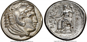 MACEDONIAN KINGDOM. Alexander III the Great (336-323 BC). AR tetradrachm (25mm, 6h). NGC XF, brushed. Early posthumous issue of Amphipolis, under Phil...