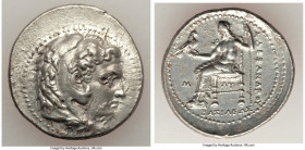 MACEDONIAN KINGDOM. Alexander III the Great (336-323 BC). AR tetradrachm (31mm, 16.81 gm, 5h). AU, Fine Style, die shift, scratches. Early posthumous ...