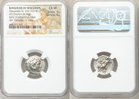 MACEDONIAN KINGDOM. Alexander III the Great (336-323 BC). AR drachm (17mm, 4.24 gm, 1h). NGC Choice VF 3/5 - 4/5. Posthumous issue of Pamphylia, Side,...