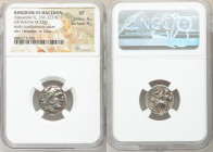 MACEDONIAN KINGDOM. Alexander III the Great (336-323 BC). AR drachm (17mm, 4.22 gm, 1h). NGC VF 4/5 - 4/5. Early posthumous issue of Magnesia ad Maean...