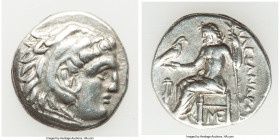 MACEDONIAN KINGDOM. Alexander III the Great (336-323 BC). AR drachm (16mm, 4.21 gm, 8h). VF. Posthumous issue of Lampsacus, ca. 310-301 BC. Head of He...