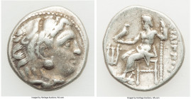 MACEDONIAN KINGDOM. Philip III Arrhidaeus (323-317 BC). AR drachm (16mm, 4.12 gm, 12h). Fine. Colophon, ca. 323-319 BC. Head of Heracles right, wearin...