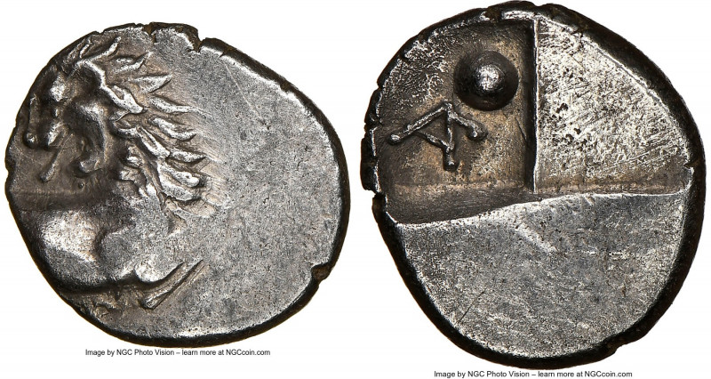 THRACE. Chersonesus. Ca. 4th century BC. AR hemidrachm (13mm). NGC XF. Persic st...