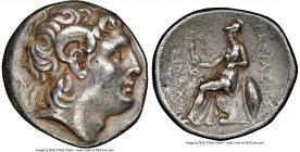 THRACIAN KINGDOM. Lysimachus (305-281 BC). AR tetradrachm (28mm, 16.92 gm, 5h). NGC VF 5/5 - 3/5, Fine Style, marks. Lampsacus, 297/6-282/1 BC. Diadem...