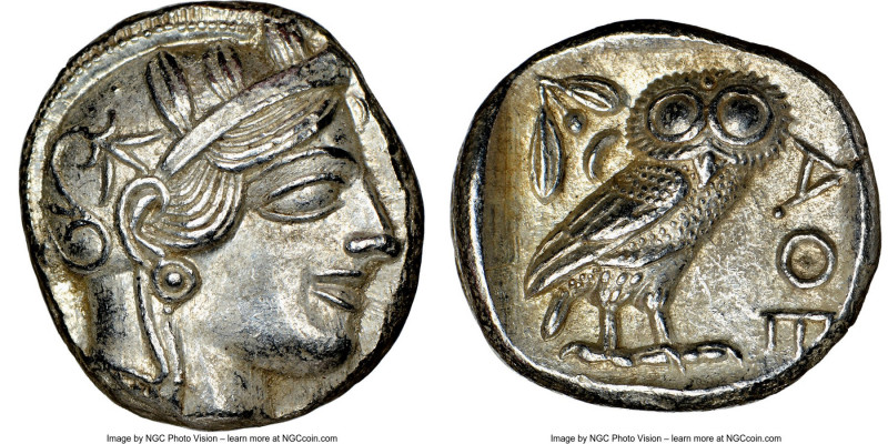 ATTICA. Athens. Ca. 440-404 BC. AR tetradrachm (22mm, 17.22 gm, 10h). NGC Choice...