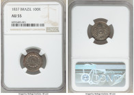 Pedro II 100 Reis 1837 AU55 NGC, KM452. Gold and charcoal toning. 

HID09801242017

© 2020 Heritage Auctions | All Rights Reserved