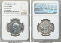 George VI "Wide Date" 50 Cents 1948 AU Details (Polished) NGC, Royal Canadian mint, KM45. Wide date variety. 

HID09801242017

© 2020 Heritage Auc...