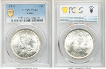 George V Dollar 1935 MS65 PCGS, Royal Canadian mint, KM30. Lustrous and choice untoned. 

HID09801242017

© 2020 Heritage Auctions | All Rights Re...