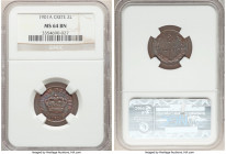 Prince George 2 Lepta 1901-A MS64 Brown NGC, Paris mint, KM2. Residual red in recessed areas, silver-blue toning. 

HID09801242017

© 2020 Heritag...