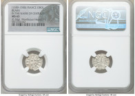 Bearn Obol ND (1100-1300) MS63 NGC, Bearn mint, PdA-3234. In the name of Centulle. 16mm. 0.38gm. Ex. Montlezun Hoard

HID09801242017

© 2020 Herit...