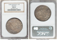 Bremen. Free City 1/3 Taler 1658 MS62 NGC, KM124.1. With title of Leopold I. 

HID09801242017

© 2020 Heritage Auctions | All Rights Reserved