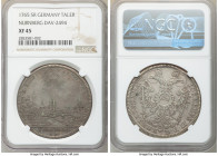 Nürnberg. Free City "City View" Taler 1765-SR XF45 NGC, KM350, Dav-2494. Gray with red & green under toning. 

HID09801242017

© 2020 Heritage Auc...