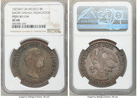 Augustin I Iturbide 8 Reales 1823 Mo-JM XF40 NGC, Mexico City mint, KM310. (Type V). Short uneven Truncation 8 RJM below variety. Two year type. 

H...