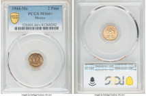 Estados Unidos gold 2 Pesos 1944-Mo MS66+ PCGS, Mexico City mint, KM461. Mintage: 10,000. Brilliant shimmering surfaces and worthy of the assigned plu...