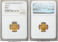 Utrecht. Provincial gold Stuiver 1740 MS63 NGC, KM90a. Includes auction tags. 

HID09801242017

© 2020 Heritage Auctions | All Rights Reserved