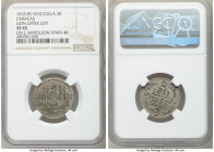 Caracas. Provincial 2 Reales 1818 B-S XF45 NGC, Caracas mint, KM-C6.1. Royalist issue. Struck over J. Napoleon 4 Reales ND (1808-1813). 

HID0980124...