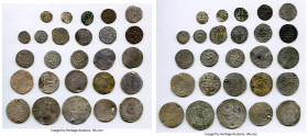 26-Piece Lot of Uncertified World Minors, Great study lot for Medieval collectors. Includes silver and (1) copper coins from Spain, Germany, Cilician ...
