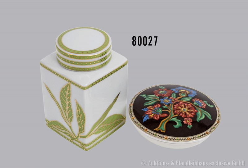 Konv. 2 Rosenthal Porzellan Objekte, dabei Teedose "Tea Collector's Essentials M...