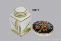 Konv. 2 Rosenthal Porzellan Objekte, dabei Teedose "Tea Collector's Essentials Motif No. 5 Yang, H 11,5 cm sowie Dose mit Deckel Perl China, "Belgravi...