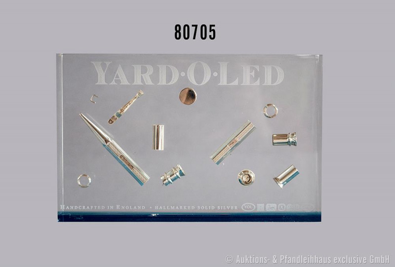 Yard-O-Led Werbedisplay, original Silber-Stift in Einzelteile in Display eingele...