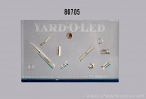 Yard-O-Led Werbedisplay, original Silber-Stift in Einzelteile in Display eingelegt, Aufschrift "Handcrafted in England - Hallmarked Solid Silver" sowi...