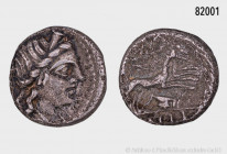 Römische Republik, C. Allius Bala, 92 v. Chr., Denar, Rom, 3,60 g, 15 mm, Crawford 336/1, Albert 1158, erworben bei Hanseatische Münzenhandlung Bremen...