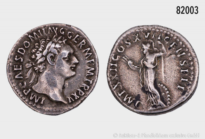 Römische Kaiserzeit, Domitian (81-96), Denar, Rom, Rs. Minerva. 3,29 g, 18 mm, R...