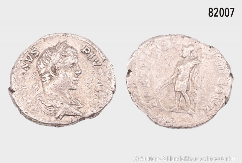 Caracalla (198-217), Denar, 206, Rom, Rs. Mars nach links stehend, 3,62 g, 19 mm...