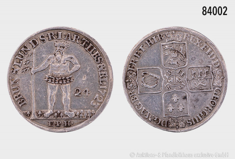Hannover, 2/3 Taler (= 24 Mariengroschen) 1723 EPH, 986er Silber, 12,83 g, 36 mm...