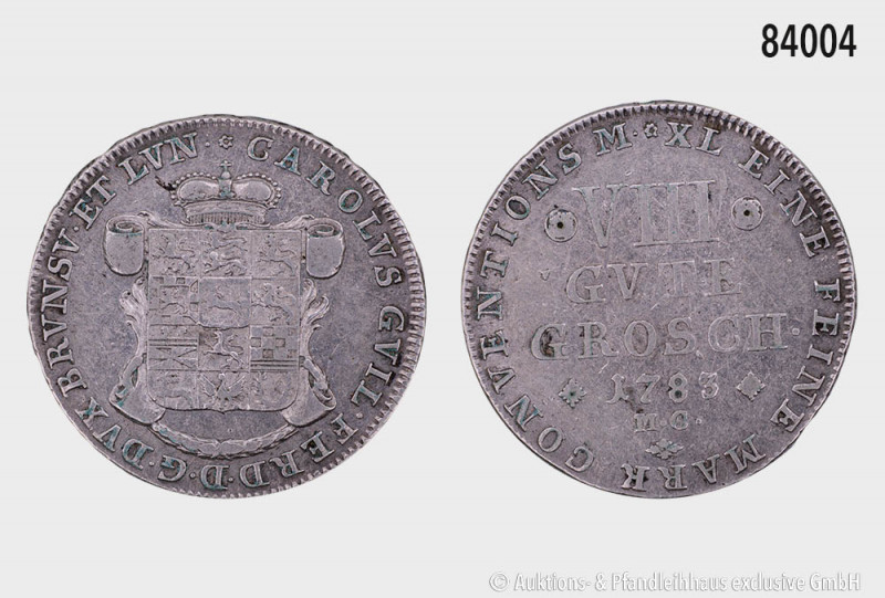 Braunschweig-Wolfenbüttel, VIII Gute Groschen 1783 M.C., 833er Silber, 6,86 g, 2...