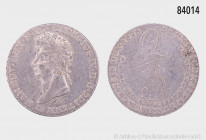 Hannover, Georg IV. (1820-1830), 2/3 Taler 1828, 13,03 g, 34 mm, AKS 39, J. 24, erworben bei Hanseatische Münzenhandlung Bremen, sehr schön.