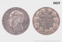 Hannover, Georg V. (1851-1866), Vereinstaler 1865 B, auf die Sieger bei Waterloo, 18,45 g, 33 mm, AKS 160, J. 98, Thun 176, Auflage 15.000 Exemplare, ...
