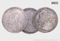 Bayern, Maximilian III. Joseph (1745-1777), Konv. Madonnentaler 1755, 1757, und 1770, teilweise justiert, fast sehr schön-sehr schön