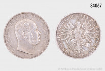 Preußen, Wilhelm I. (1861-1888), Taler 1868 A, 18,48 g, 33 mm, AKS 99, J. 96, kleine Randfehler und Kratzer, fast vorzüglich