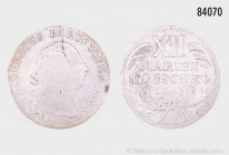 Brandenburg-Preußen, Friedrich II. (1740-1786), 12 Mariengroschen 1758, Dresden, 7,87 g, 30 mm, Olding 364a, v. Schrötter 1686, erworben bei Hanseatis...