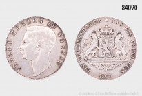 Nassau, Adolph (1839-1866), Taler 1860, 18,37 g, 33 mm, AKS 63, J. 60, kleine Randfehler, sehr schön