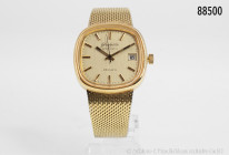 Glashütte GUB, Spezimatic, HAU mit Datum bei 3 Uhr, Automatic, 26 Rubis, goldfarbenes Blatt, Milanaise-Band, Gehäuse und Band vergoldet, D ca. 36 mm, ...