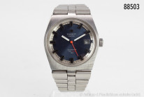 Tissot HAU, PR516 GL, Automatic, blaues Blatt mit Datumsanzeige bei 3 Uhr, Edelstahlgehäuse und original Edelstahlband, D 36 mm, Kaliber 784-2, 21 Ste...