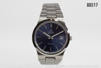 Omega "Genève", Edelstahlgehäuse und original Edelstahlband, Automatic, Datum bei 3 Uhr, sehr guter Zustand, um 1973, D 36 mm, komplette Werksrevision...