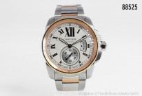 Cartier HAU Calibre de Cartier Automatic, Ref. W7100036, Edelstahl-/Goldausführung mit Edelstahl-/Goldband, Datum bei 3 Uhr, kleine Sekunde bei 6 Uhr,...